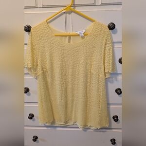 CJ Banks Lace Blouse Size 1X